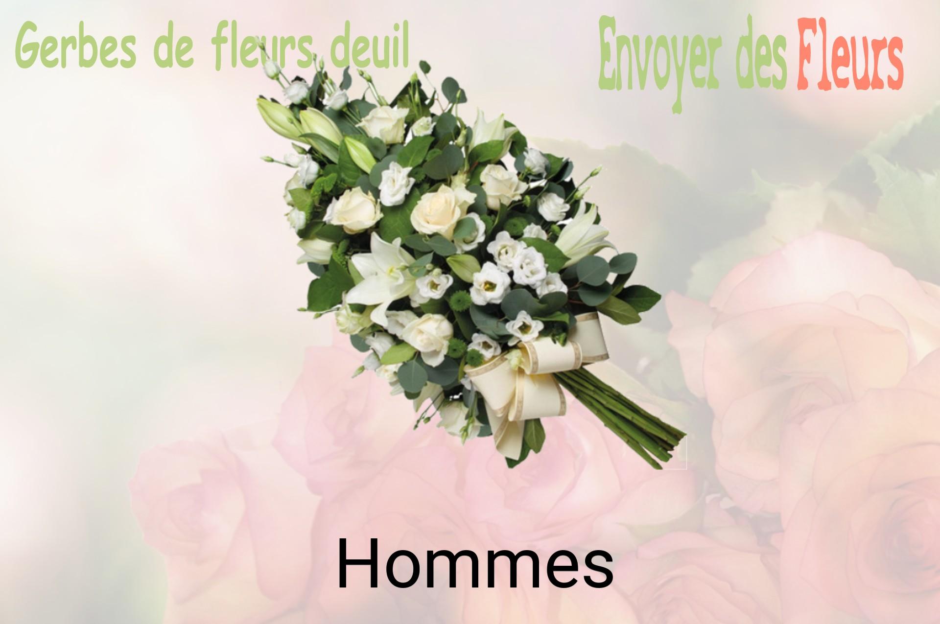 Gerbe de fleurs de deuil livrée à Hommes